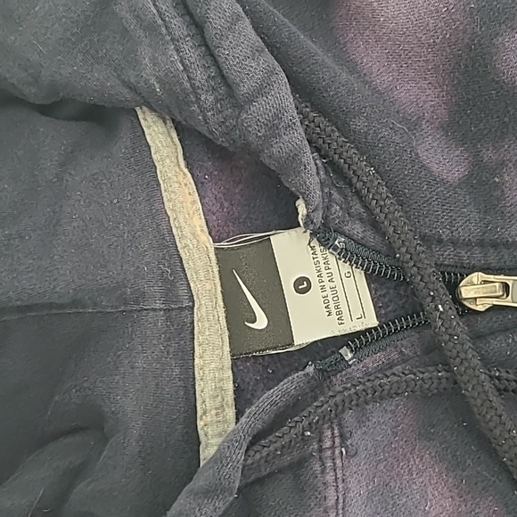 Nike zip up hoodie bleach Dyed women's large - Picture 2 of 12